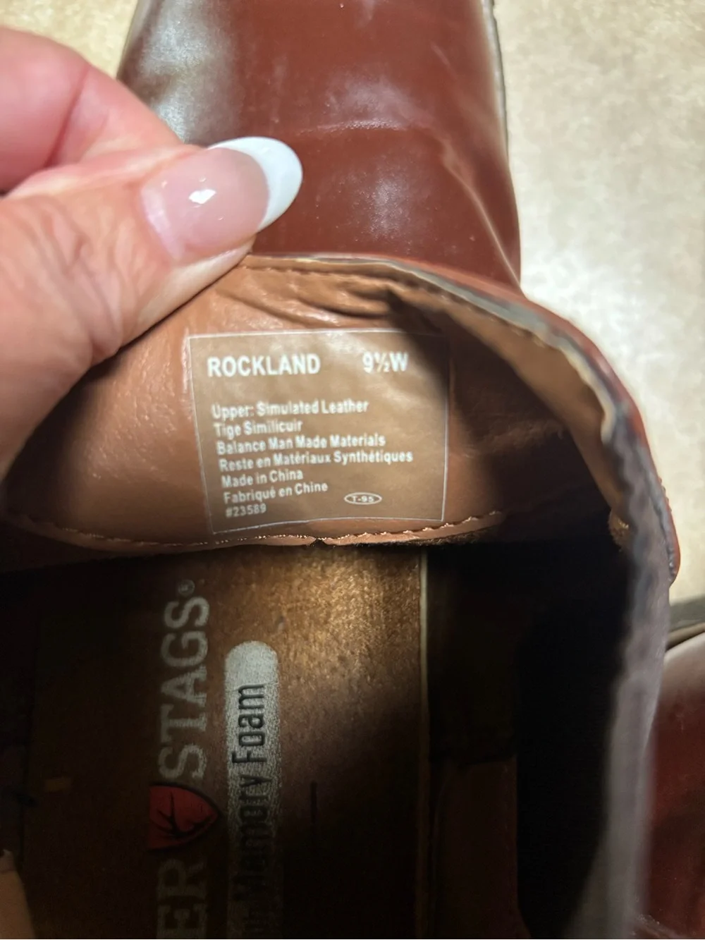 Deer Stags Men's Brown Leather Chelsea Boots